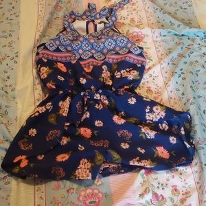 Girls floral romper